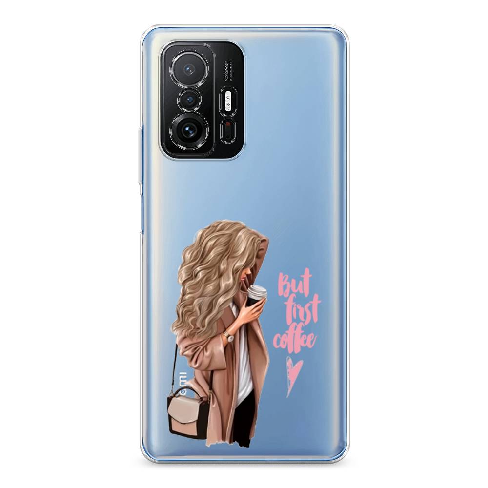 

Силиконовый чехол "Девушка с кофе" на Xiaomi Mi 11T Pro, Девушка с кофе