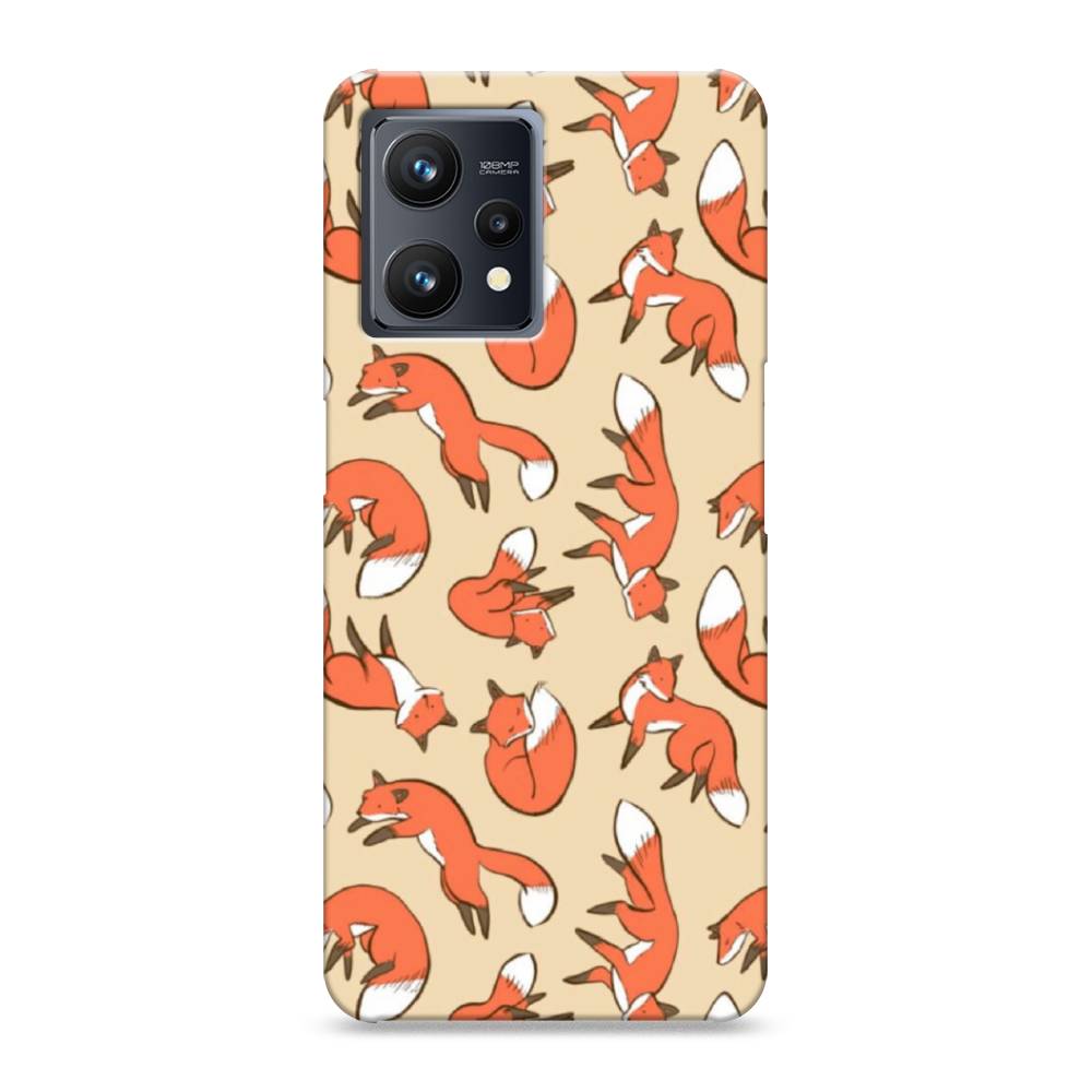 

Пластиковый чехол "Лисички фон" на Realme 9 Pro Plus, 258720-2