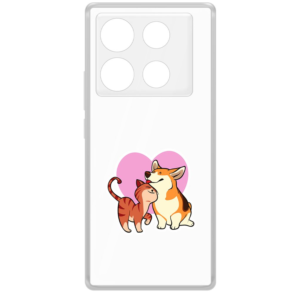 

Чехол-накладка Krutoff Clear Case Любовь противоположностей для INFINIX Note 40, Прозрачный