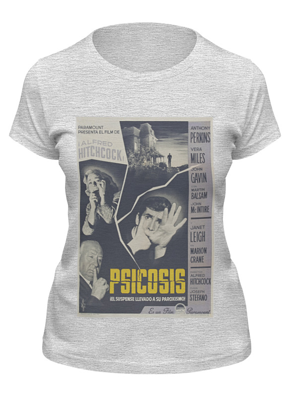 

Футболка женская Printio Psycho серая S, Серый, Psycho