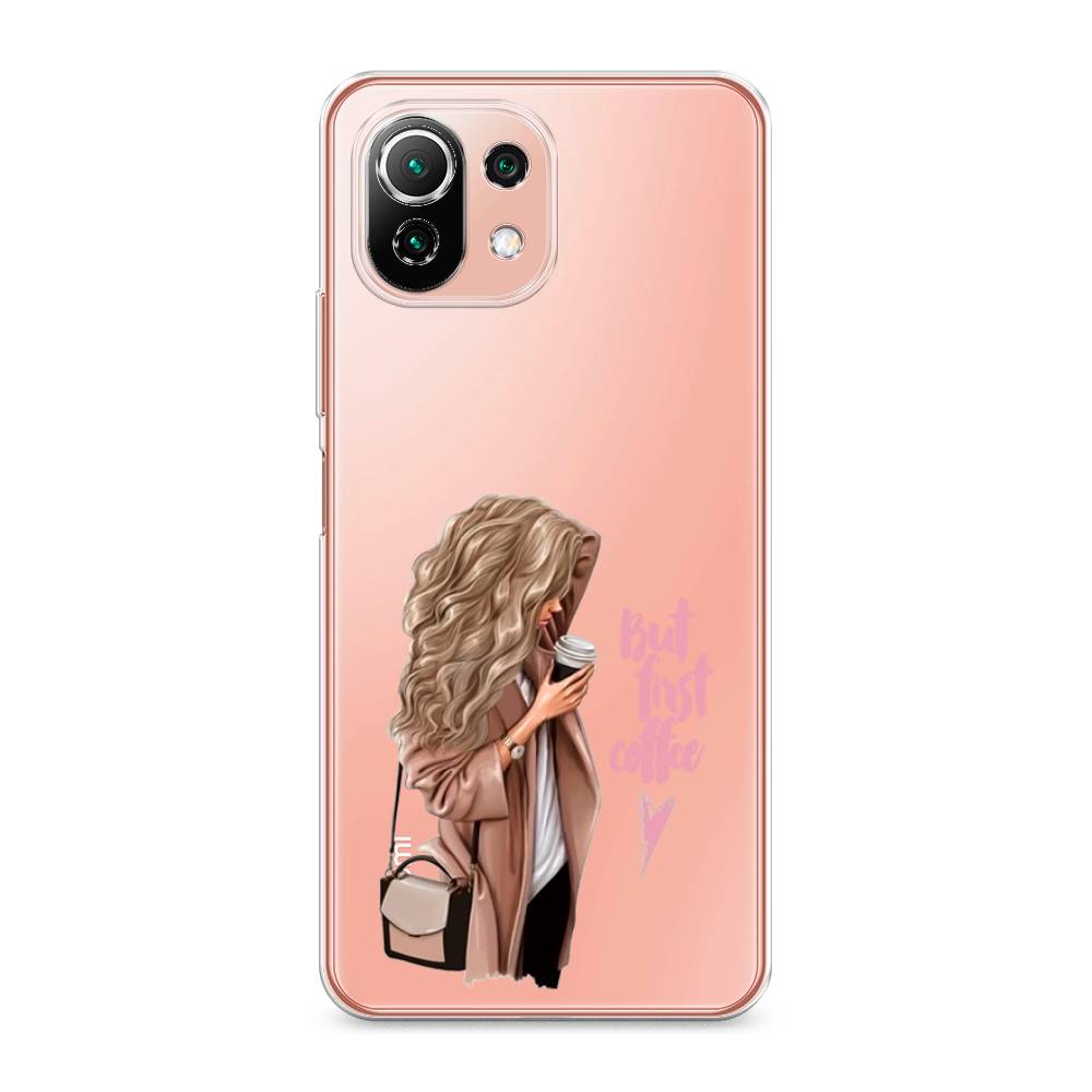 

Силиконовый чехол "Девушка с кофе" на Xiaomi Mi 11 Lite, Девушка с кофе