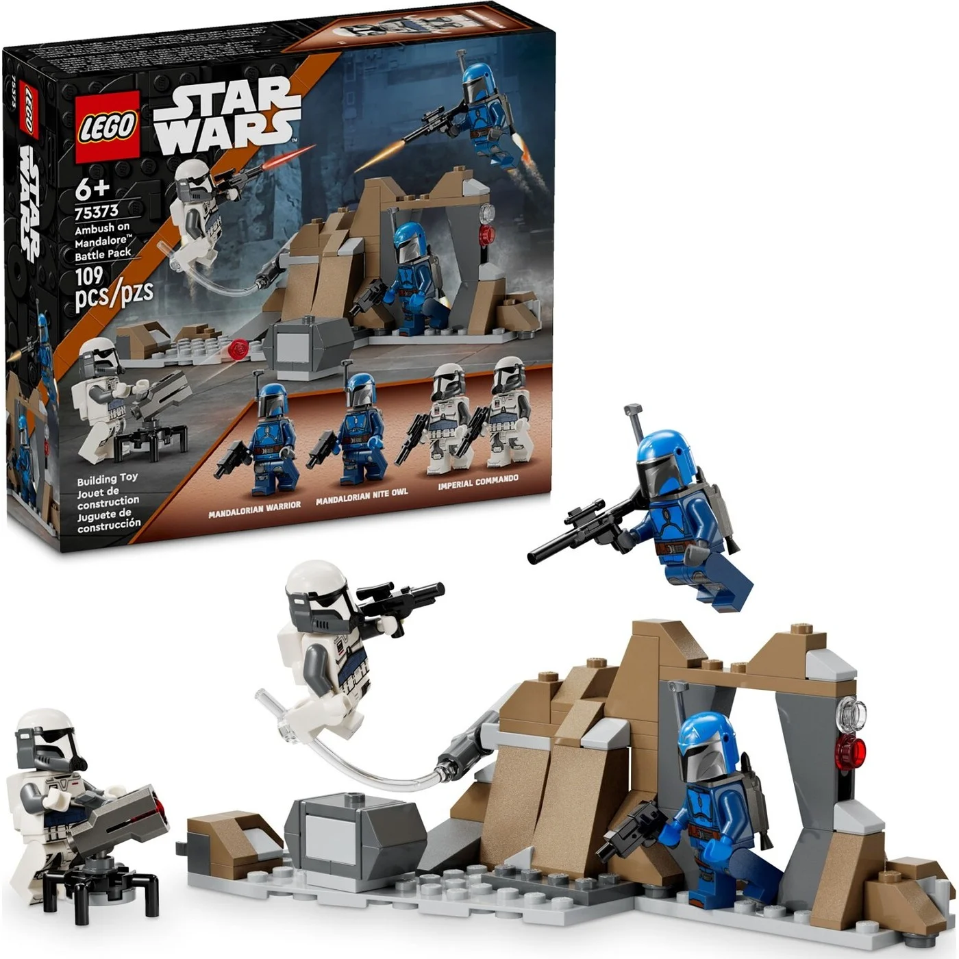 

Конструктор Lego Star Wars Боевой набор: Засада на Мандалоре, 75373, 75373