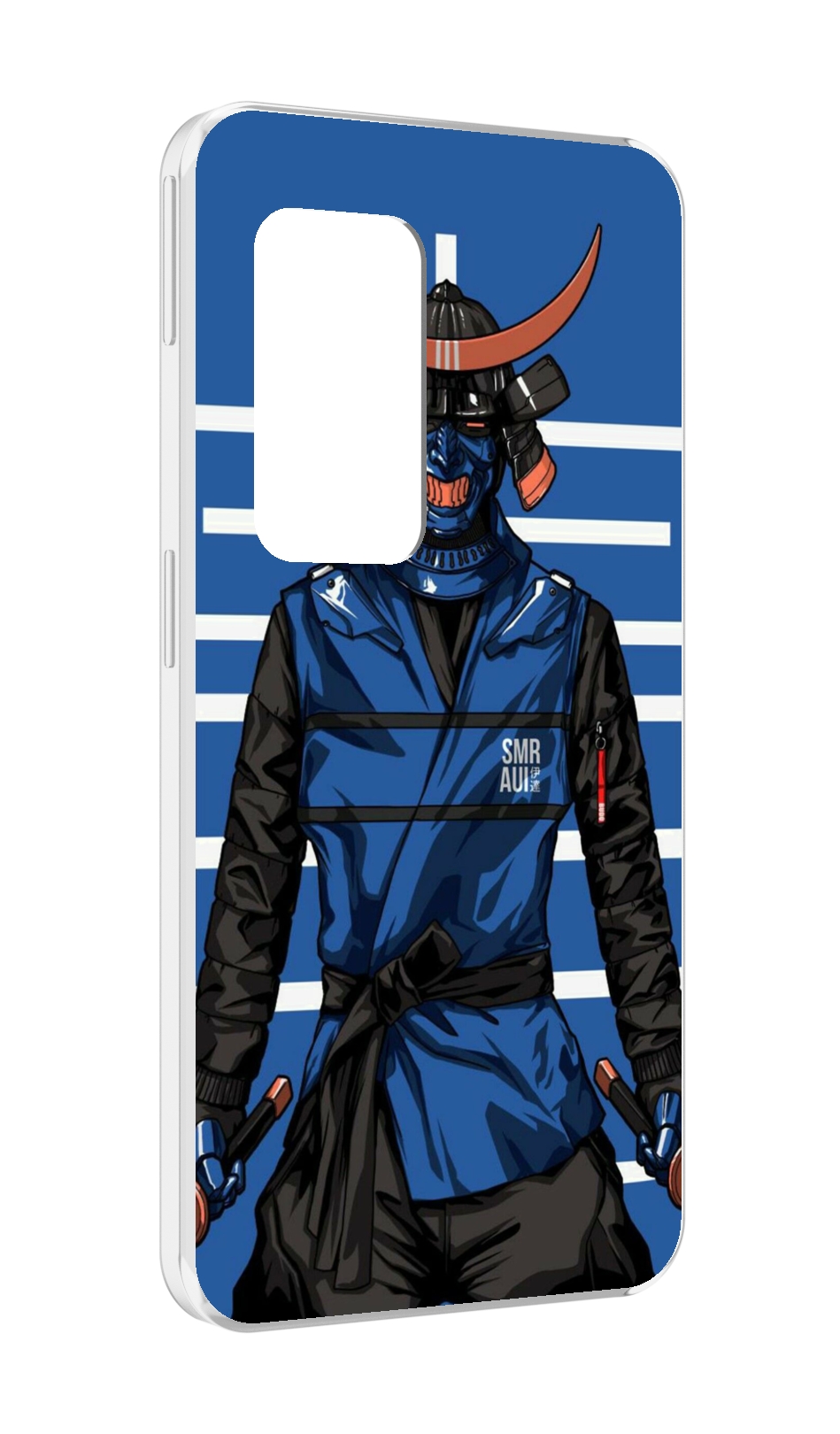 

Чехол MyPads самурай в синей форме для UleFone Power Armor X11 Pro, Прозрачный, Tocco