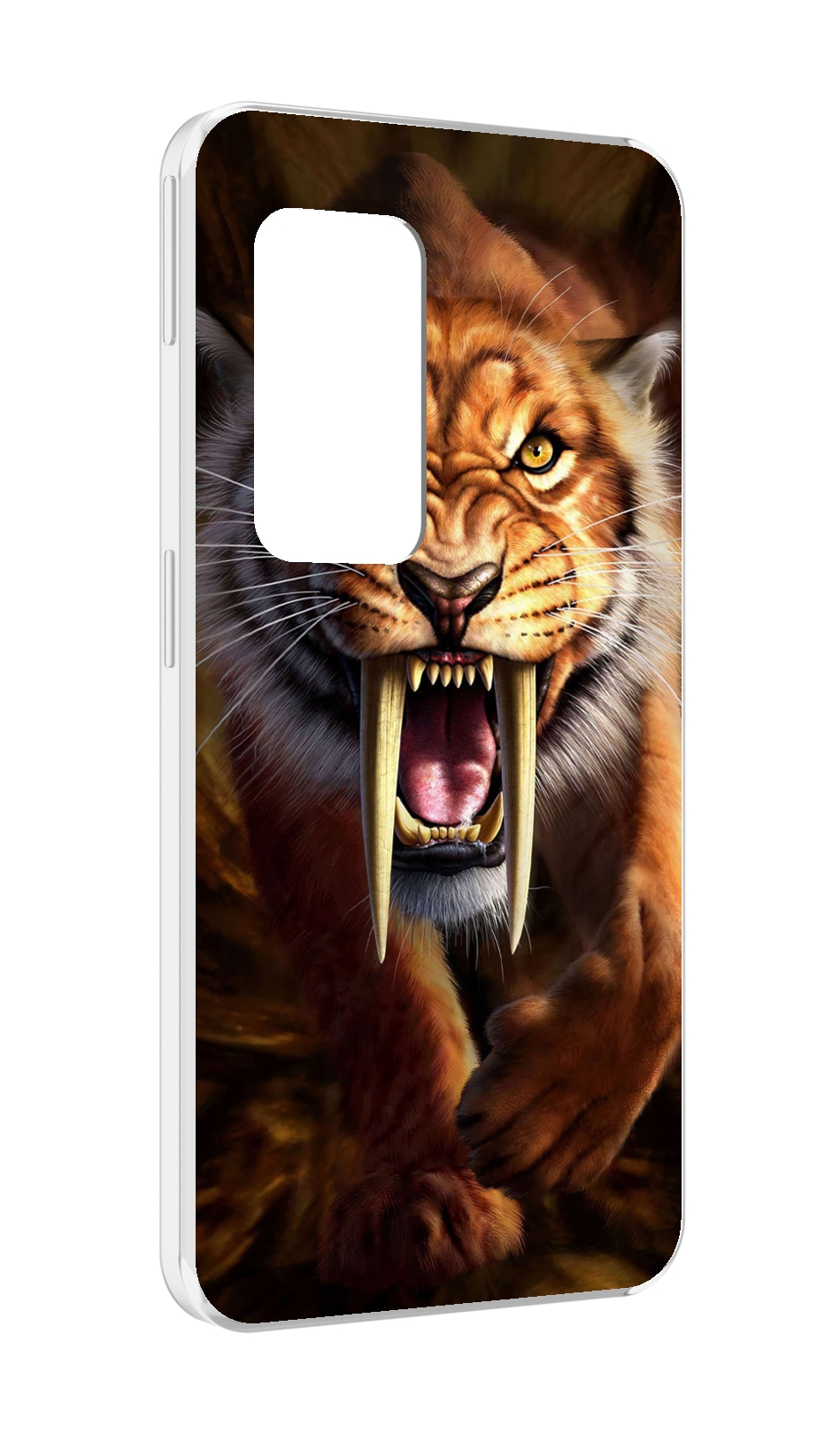 

Чехол MyPads саблезубый злой тигр для UleFone Power Armor X11 Pro, Прозрачный, Tocco