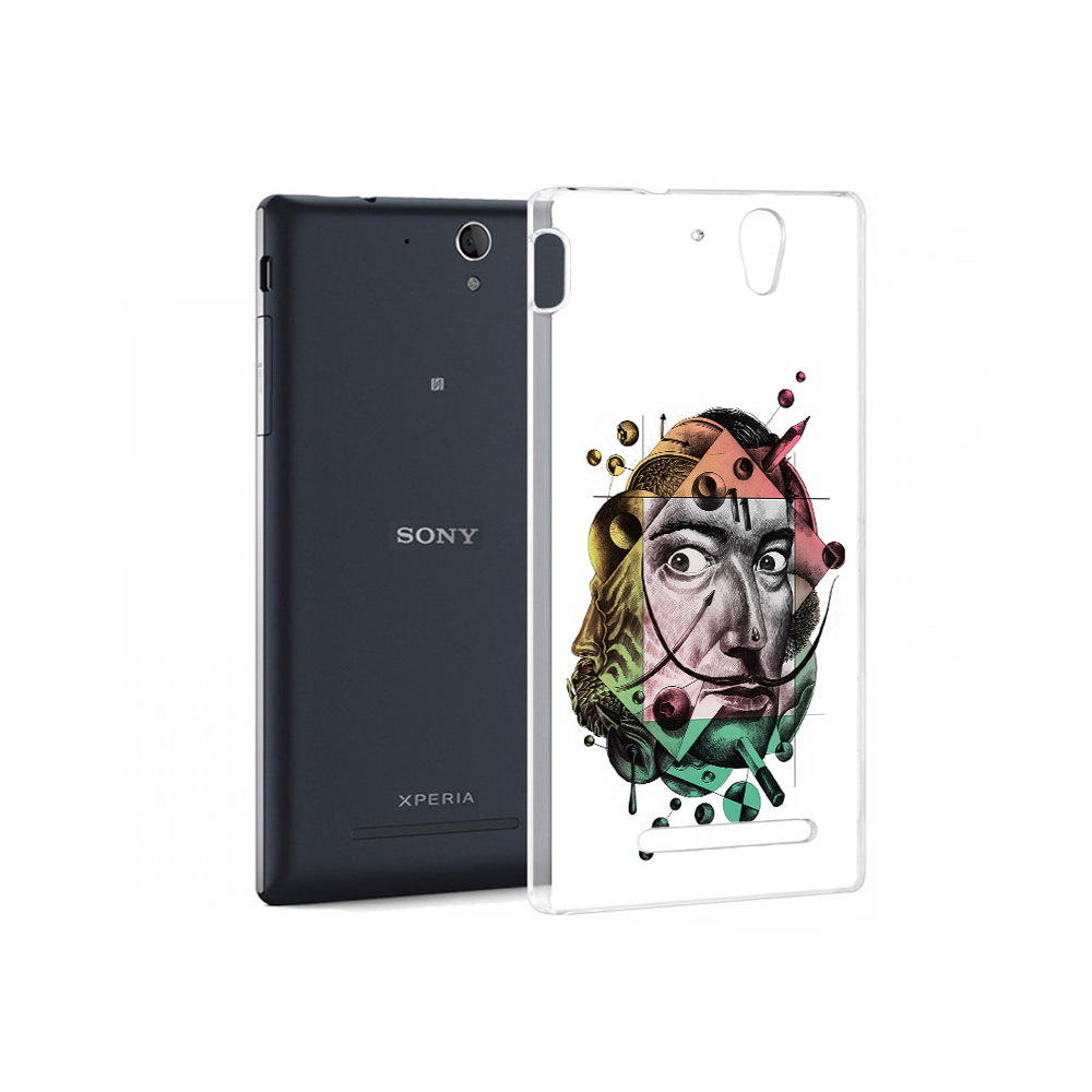 

Чехол MyPads Tocco для Sony Xperia C5 Ultra разноцветное лицо абстракция (PT16261.253.570), Прозрачный, Tocco
