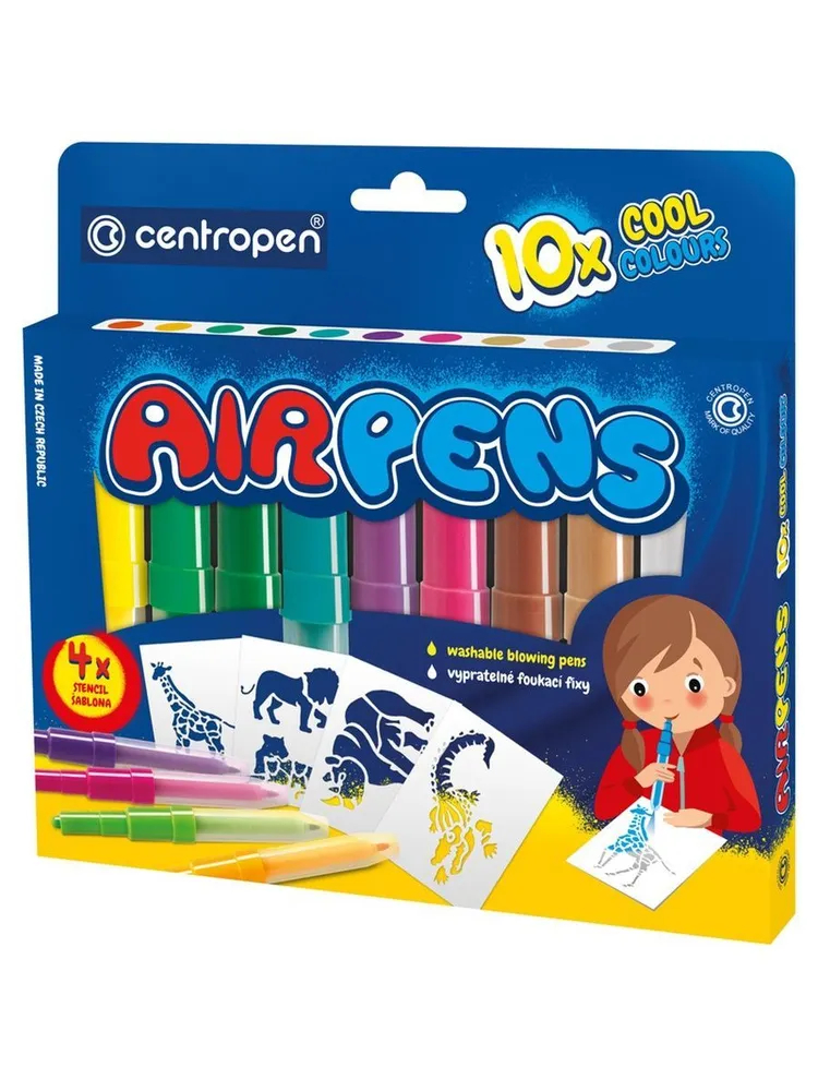 

Набор фломастеров воздушных 10 цветов Centropen Air Pens Cool Colours, Разноцветный