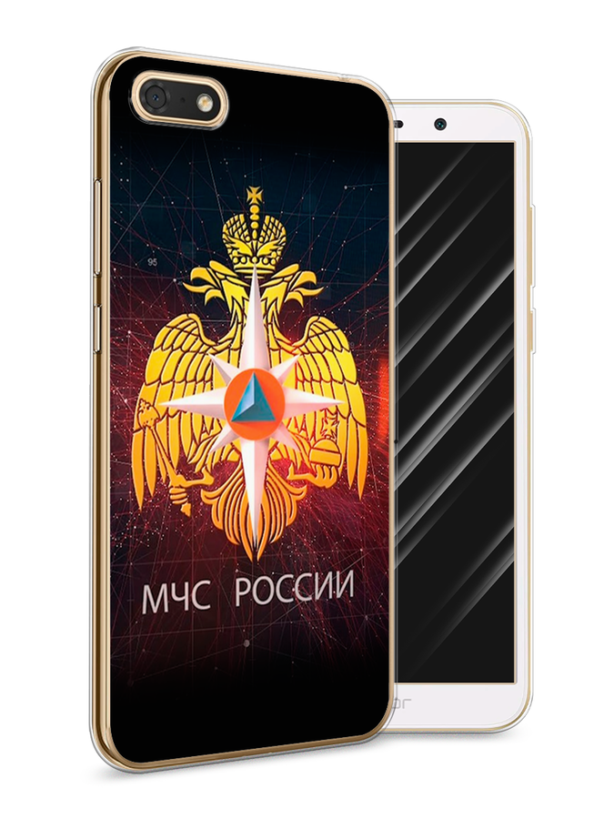 

Чехол Awog на Honor 7A "МЧС России", Черный;желтый;красный, 65250-5