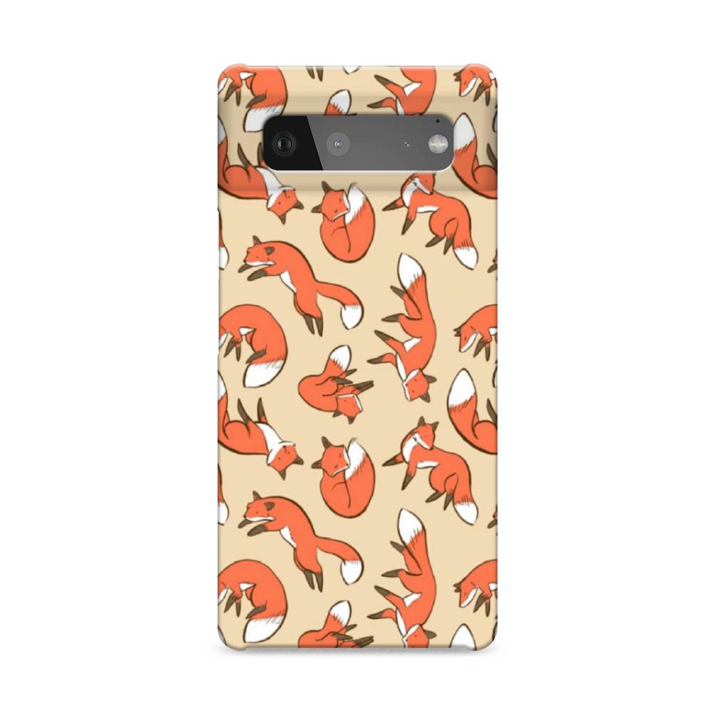 

Пластиковый чехол "Лисички фон" на Google Pixel 6, 270820-2