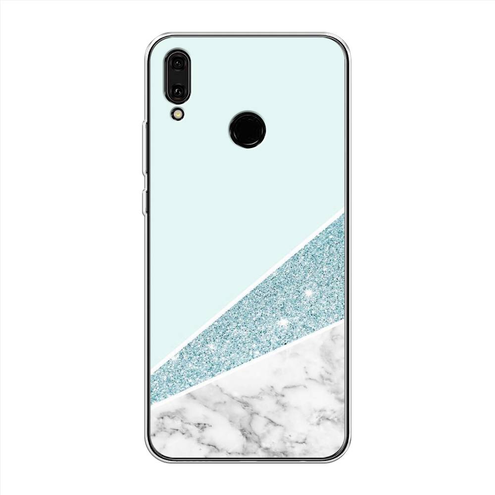 

Чехол Awog "Мрамор с голубыми блестками" для Huawei Y9 2019