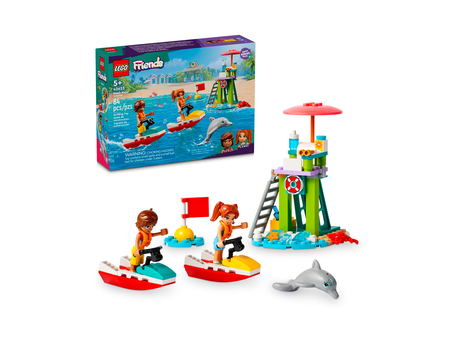 

Конструктор Lego Friends Пляжный водный мотоцикл, 42623, 42623
