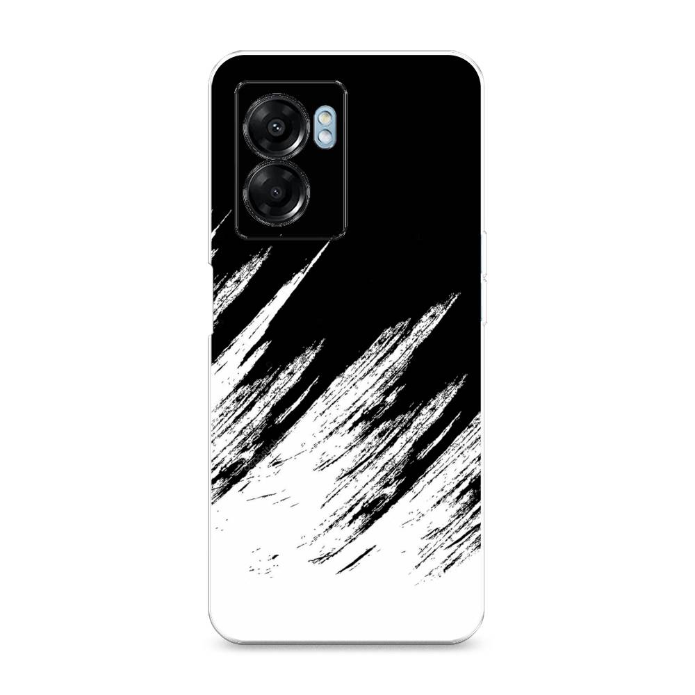 фото Силиконовый чехол "черно белые брызги" на oppo a57 5g awog