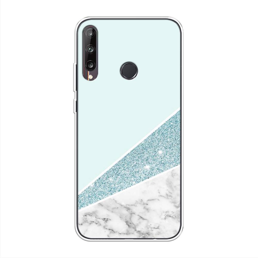 

Чехол Awog на Huawei Y7p "Мрамор с голубыми блестками", Голубой;белый, 6103350-3