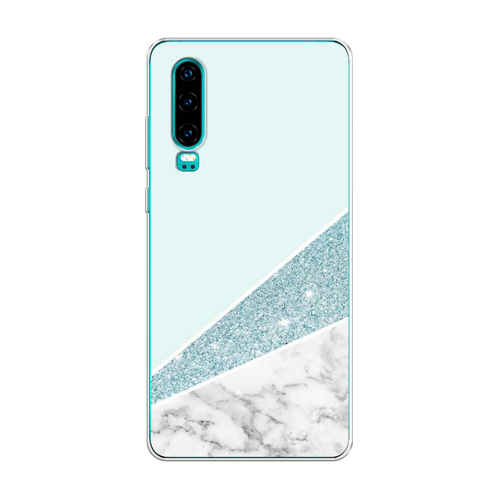 

Чехол Awog на Huawei P30 "Мрамор с голубыми блестками", Голубой;белый, 68550-3