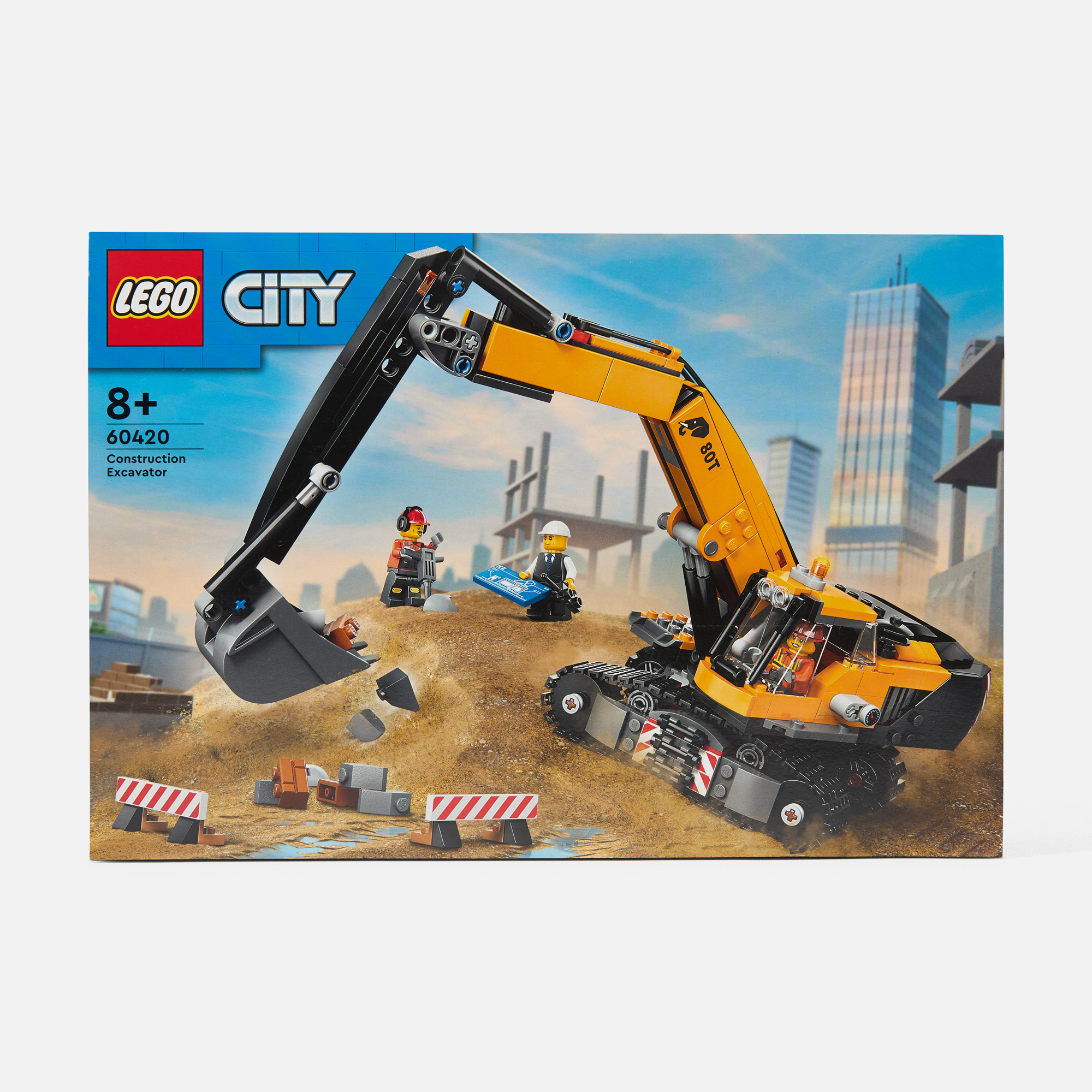 Конструктор Lego City Желтый строительный экскаватор, 60420