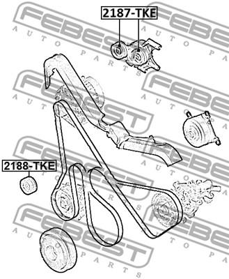 

Ролик Натяжной Febest 2187TKE