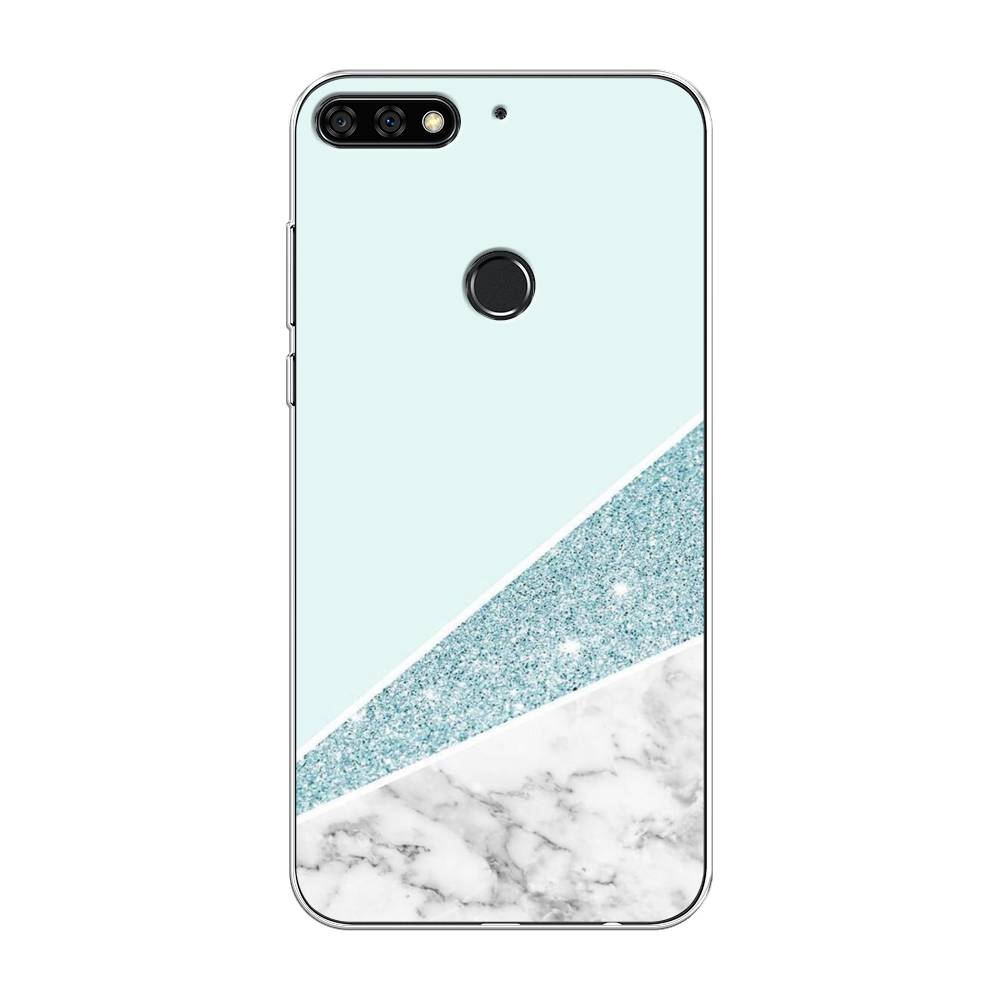 

Чехол Awog на Huawei Nova 2 Lite "Мрамор с голубыми блестками", Голубой;белый, 64650-3