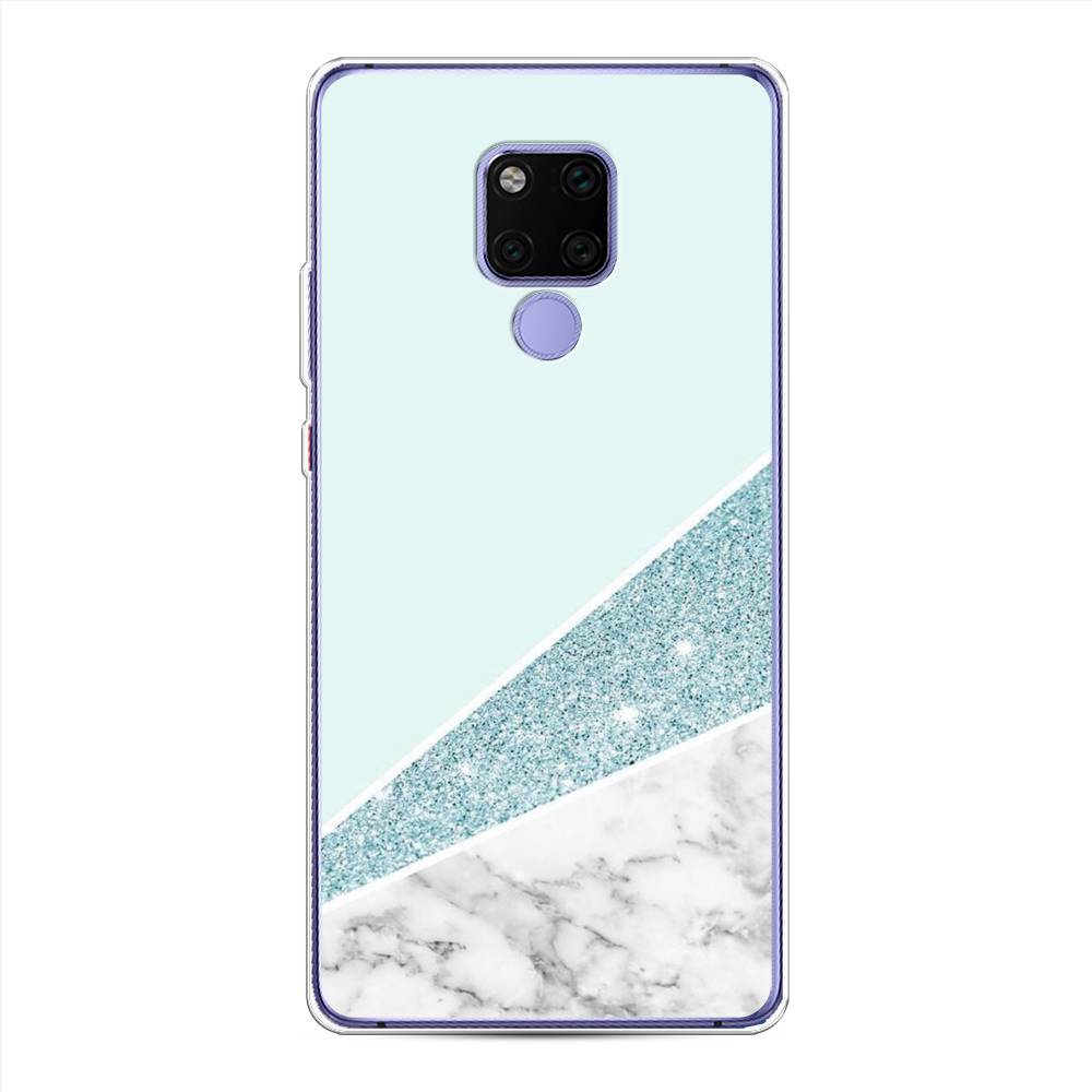 

Чехол Awog на Huawei Mate 20X "Мрамор с голубыми блестками", Голубой;белый, 66950-3