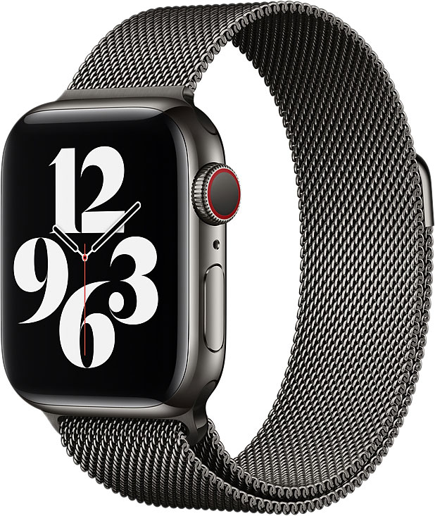 фото Ремешок apple для смарт-часов apple watch 40mm graphite milanese loop (myan2zm/a)