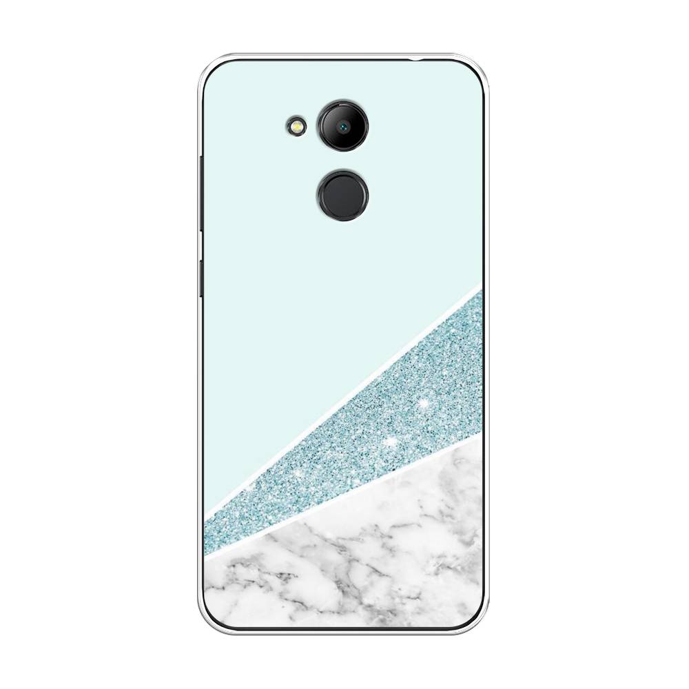 

Чехол Awog на Honor 6C Pro "Мрамор с голубыми блестками", Голубой;белый, 63850-3