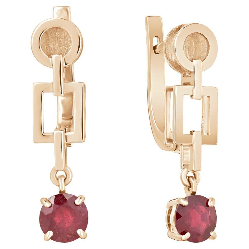 

Серьги из серебра с рубином LAZURIT-ONLINE 7791PG, 7791PG
