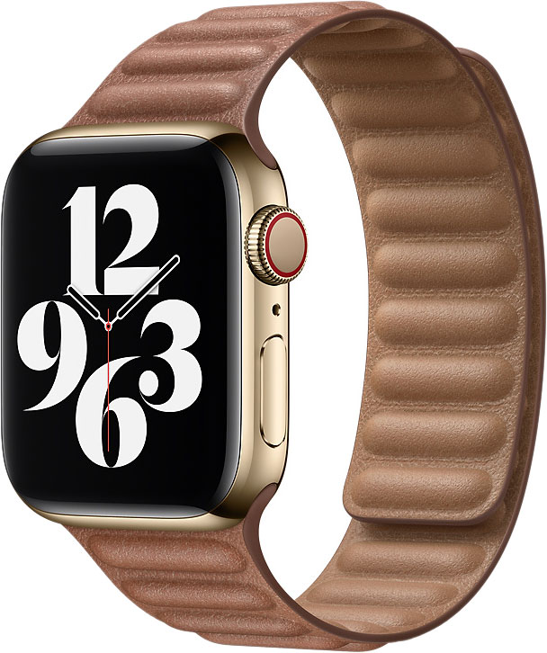 фото Ремешок apple для смарт-часов apple watch 40mm saddle brown leather link small (my962zm/a)