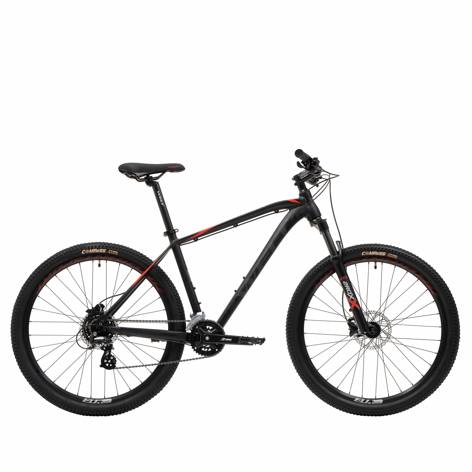 

Велосипед Welt Raven 2.1 HD 27 2024 16" matt black, Черный
