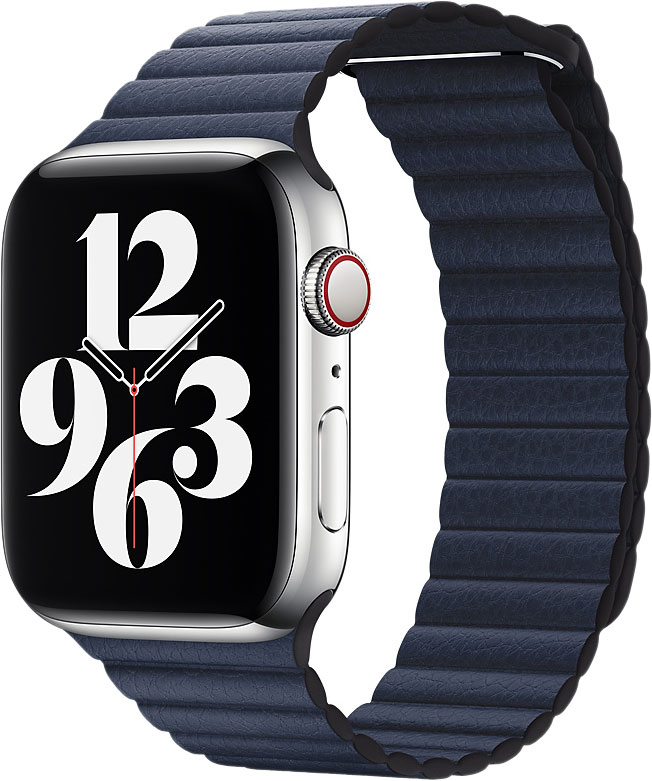 фото Ремешок apple для смарт-часов apple watch 44mm diver blue leather loop large (mgxd3zm/a)