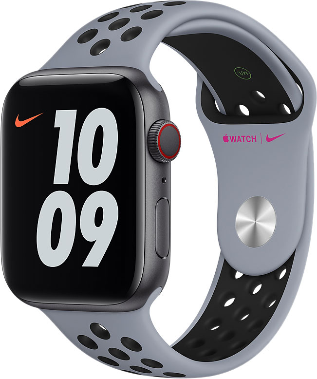 фото Ремешок apple для смарт-часов apple watch 44mm obsidian mist/black nike sb (mg403zm/a)