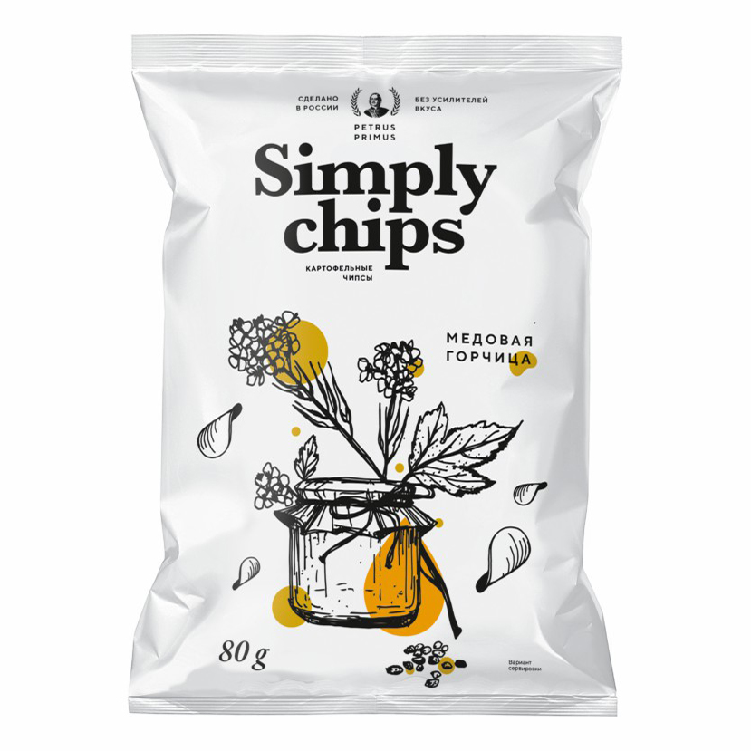 Чипсы картофельные Simply Chips медовая горчица 80 г