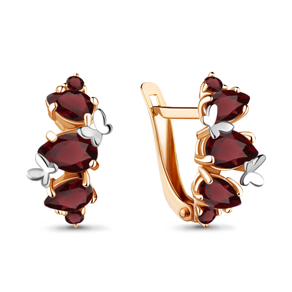 

Серьги из серебра с гранатом Aquamarine 4471703_925_з, 4471703_925_з