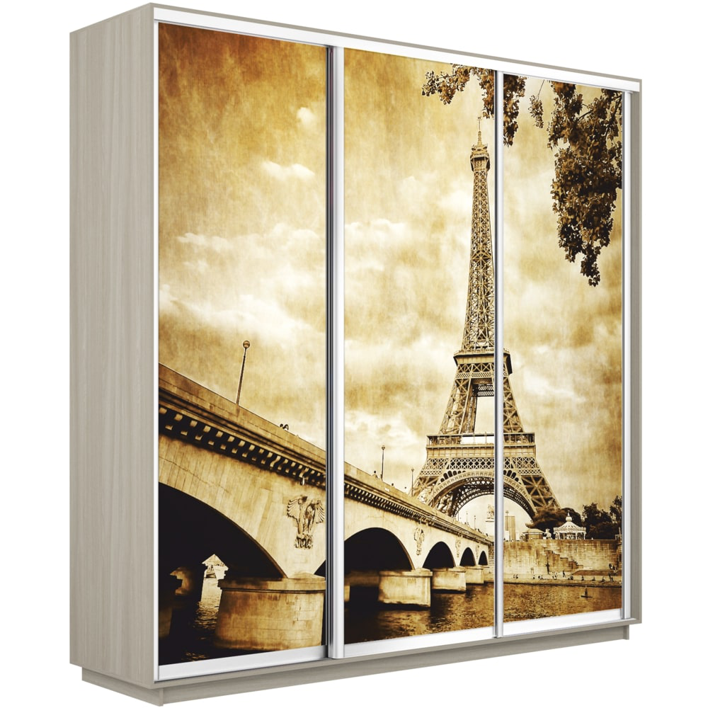 

Шкаф-купе Е1 Экспресс Фото трио Ясень шимо светлый 180-220-60 PARIS