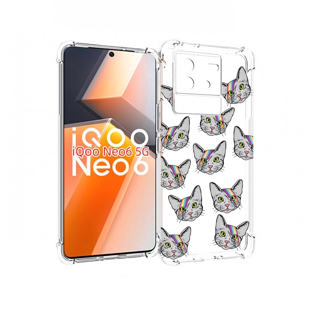 

Чехол MyPads кот-с-молнией-на-лбу для Vivo iQoo Neo 6 5G, Прозрачный, Tocco