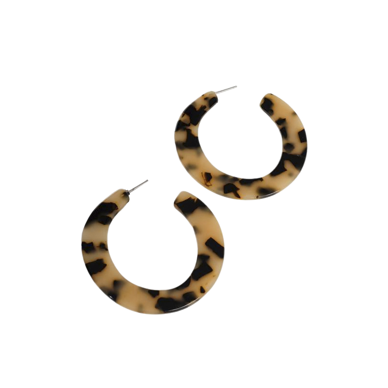 

Серьги-кольца Queen Fair Танзания Леопард Тёмные Вкрапления 1 шт