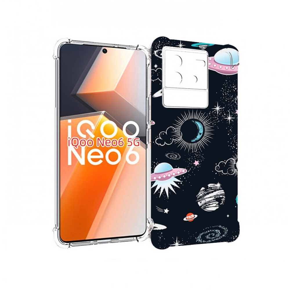 

Чехол MyPads космос-мини-картинки для Vivo iQoo Neo 6 5G, Прозрачный, Tocco