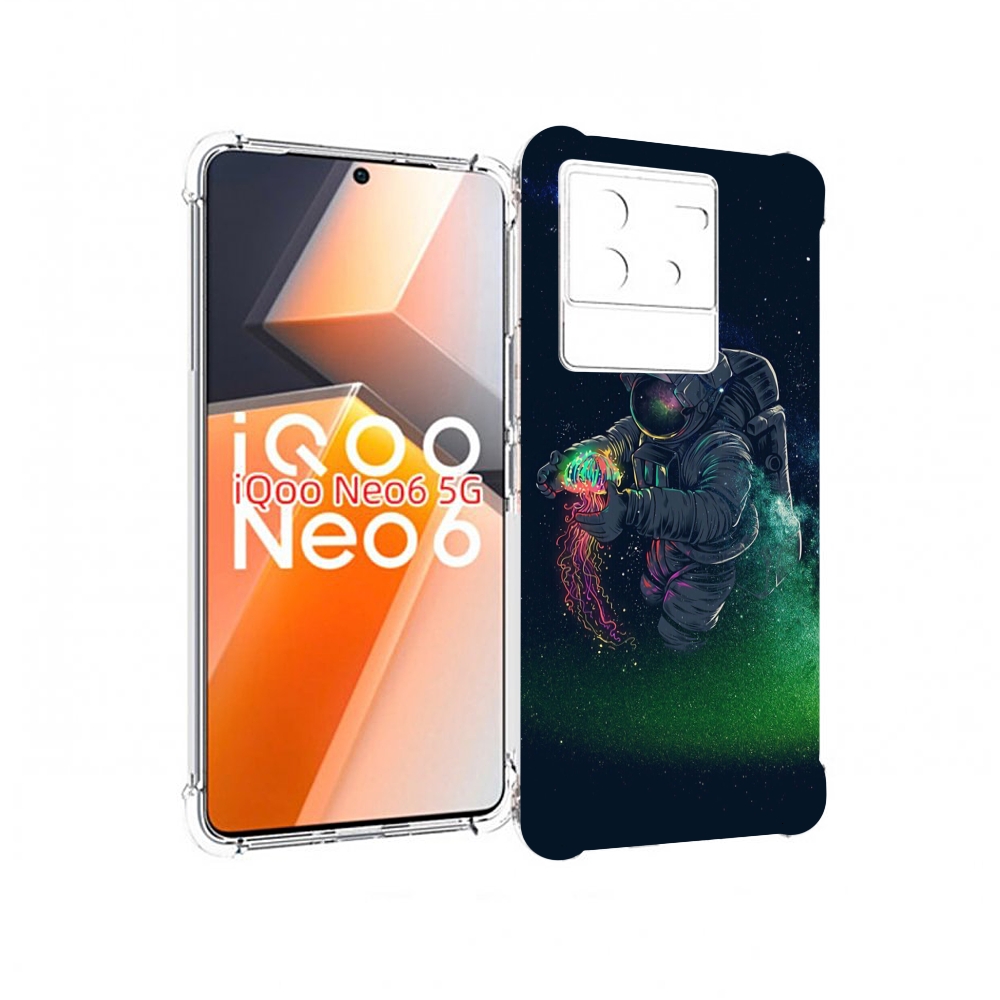 

Чехол MyPads космонавт-с-оружием-арты для Vivo iQoo Neo 6 5G, Прозрачный, Tocco