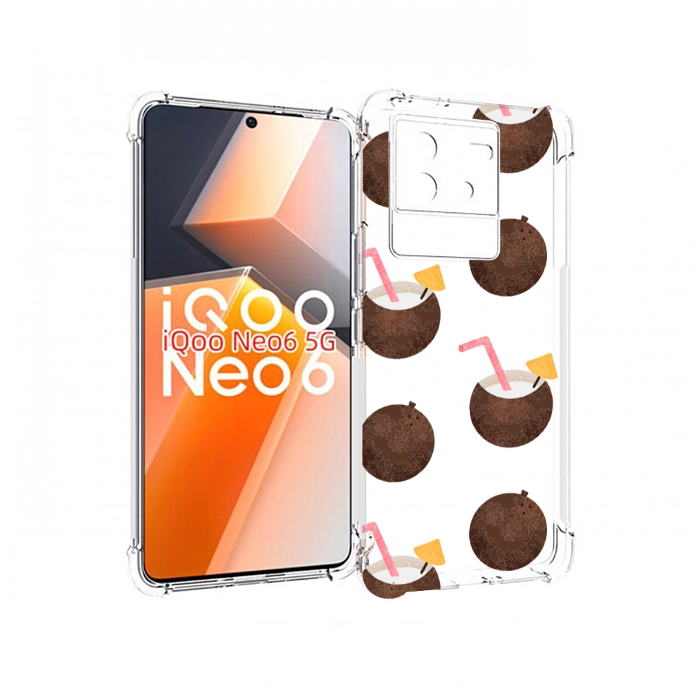 

Чехол MyPads кокосики для Vivo iQoo Neo 6 5G, Прозрачный, Tocco