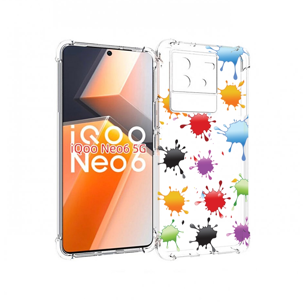 

Чехол MyPads кляксы для Vivo iQoo Neo 6 5G, Прозрачный, Tocco