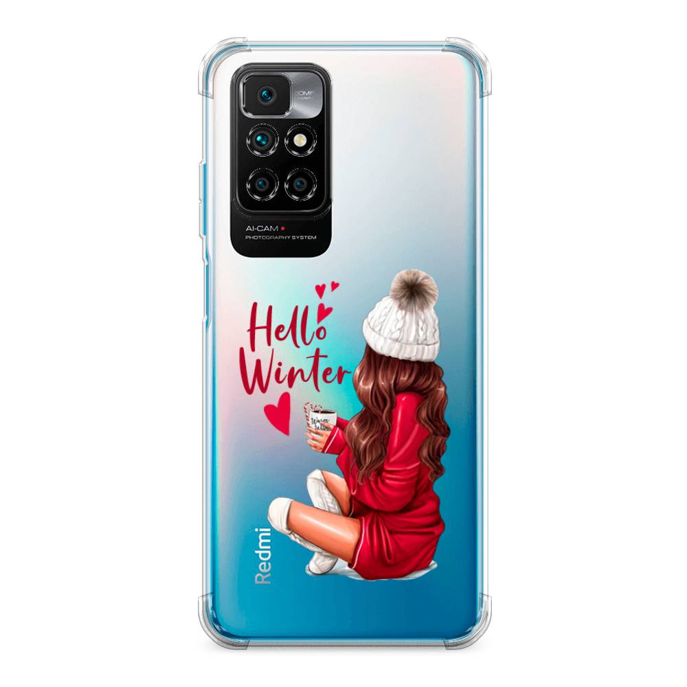 фото Противоударный силиконовый чехол "hello winter" на xiaomi redmi note 11 4g china awog