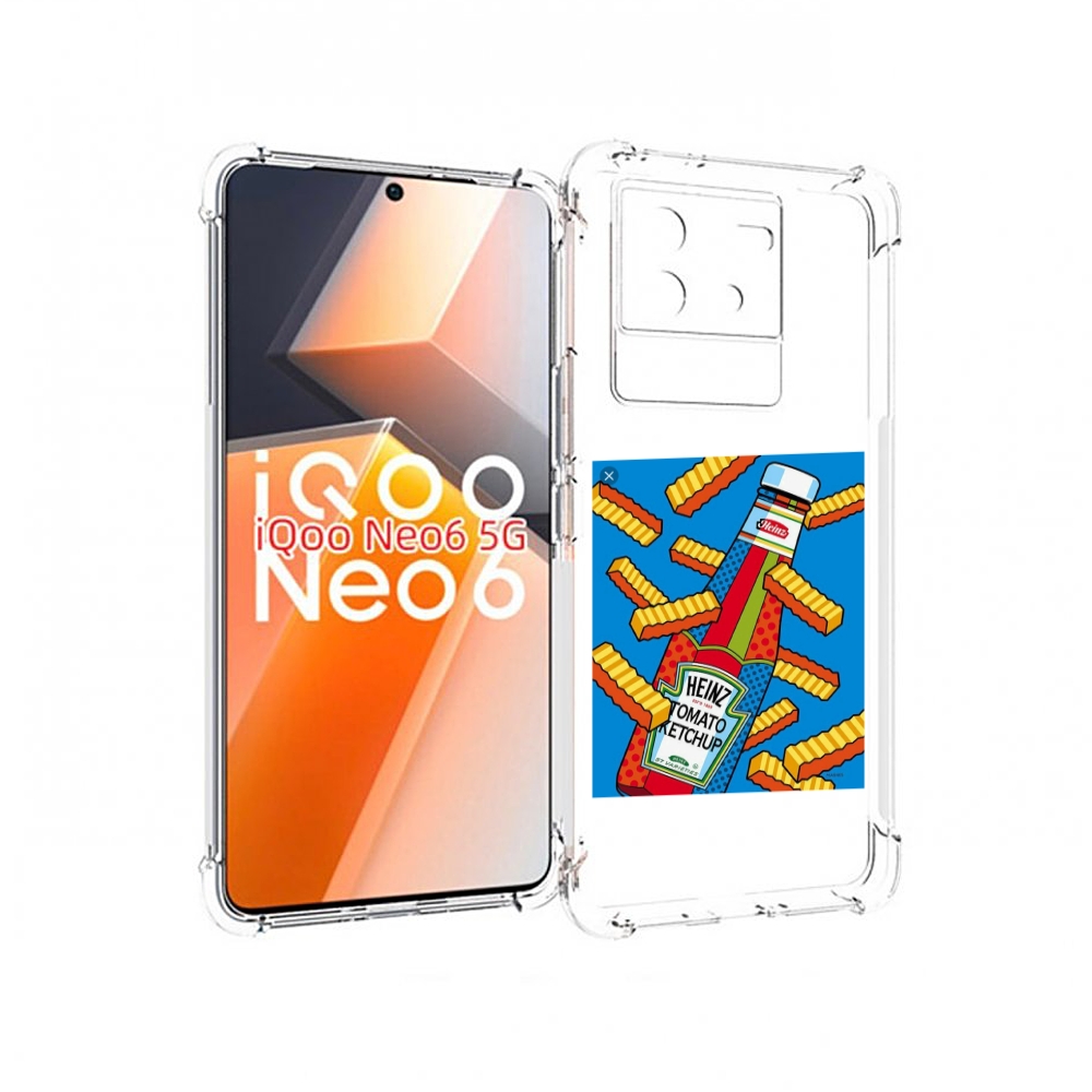 

Чехол MyPads картошка с соусом для Vivo iQoo Neo 6 5G, Прозрачный, Tocco