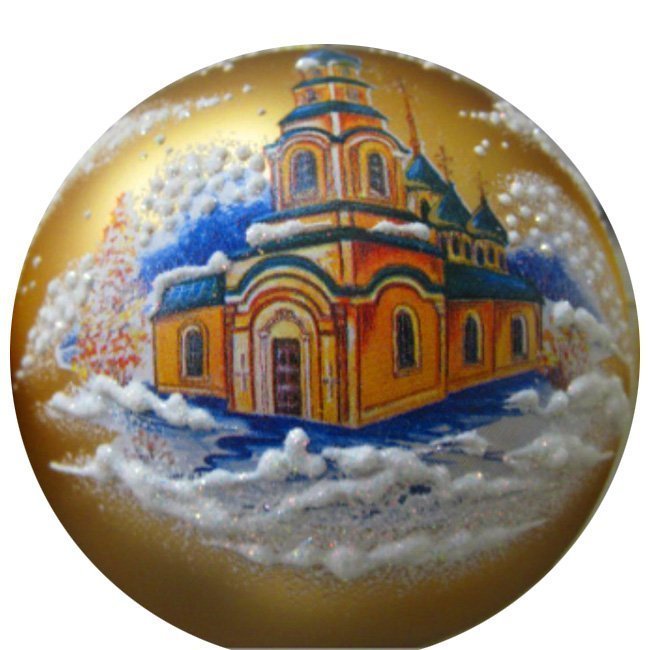 

Шар на ель Элита Храм 8,5 см