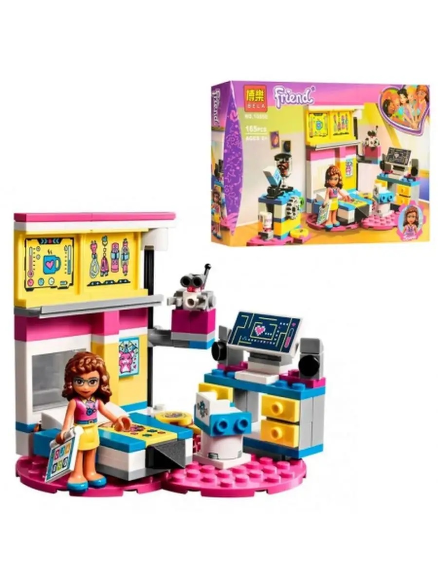 Конструктор BELA 10850 Френдс Комната Оливии 165 дет. в коробке 26Х17х4.5см
