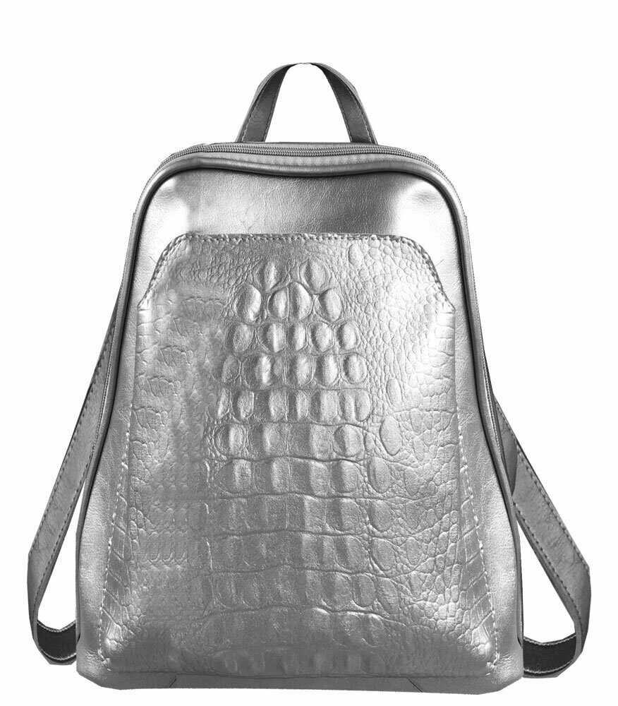 фото Рюкзак-сумка женская bag-trophy 6806 silver grey, цвет "серебро"