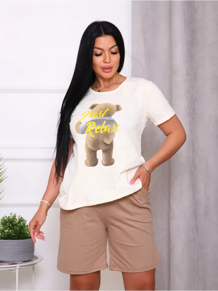 

Пижама женская Cool Look Барни Ш-8 коричневая 50 RU, Коричневый, Ш-8