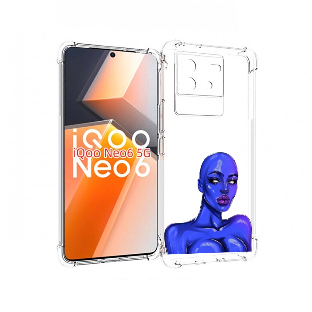 

Чехол MyPads инопланетянка для Vivo iQoo Neo 6 5G, Прозрачный, Tocco