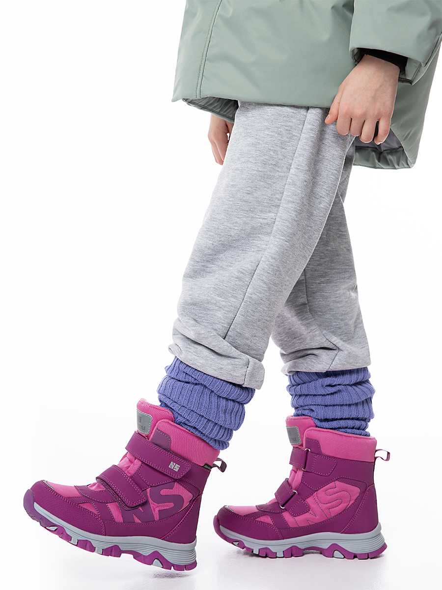 

Ботинки детские NIKASTYLE 16з12724, брусника, 25, Фиолетовый, 16з12724