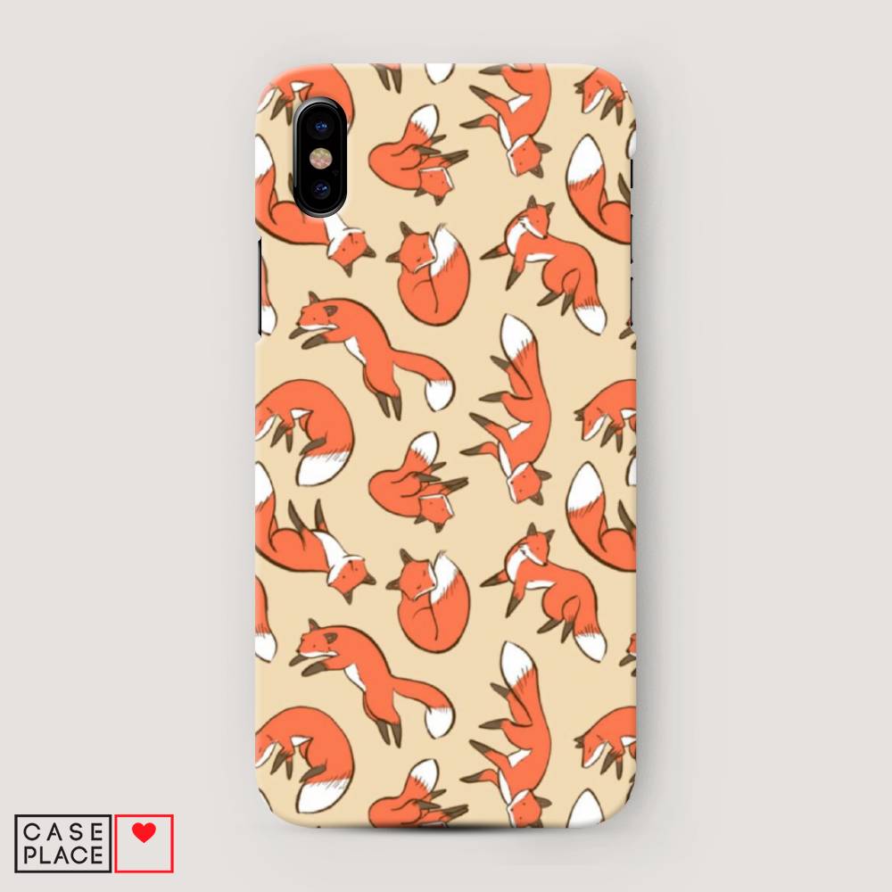 

Пластиковый чехол "Лисички фон" на Apple iPhone XS Max (10S Max), 11920-2