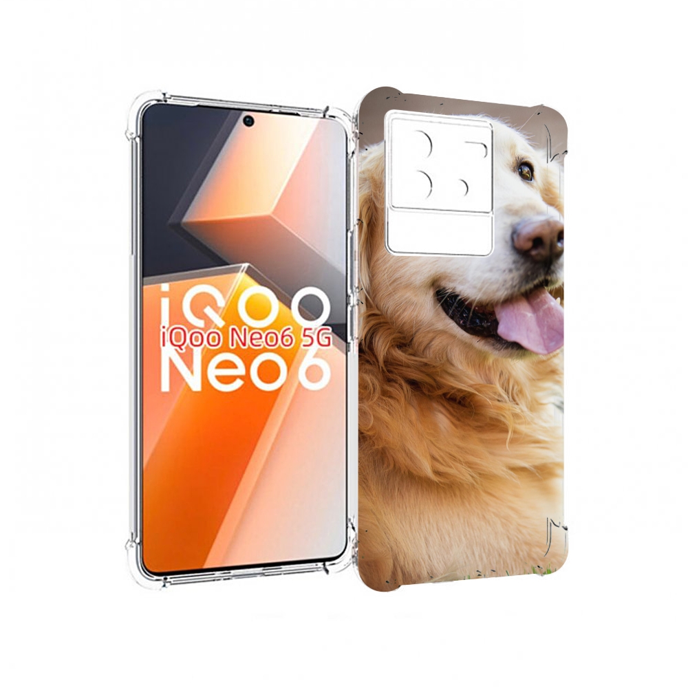 

Чехол MyPads золотистыи ретривер для Vivo iQoo Neo 6 5G, Прозрачный, Tocco