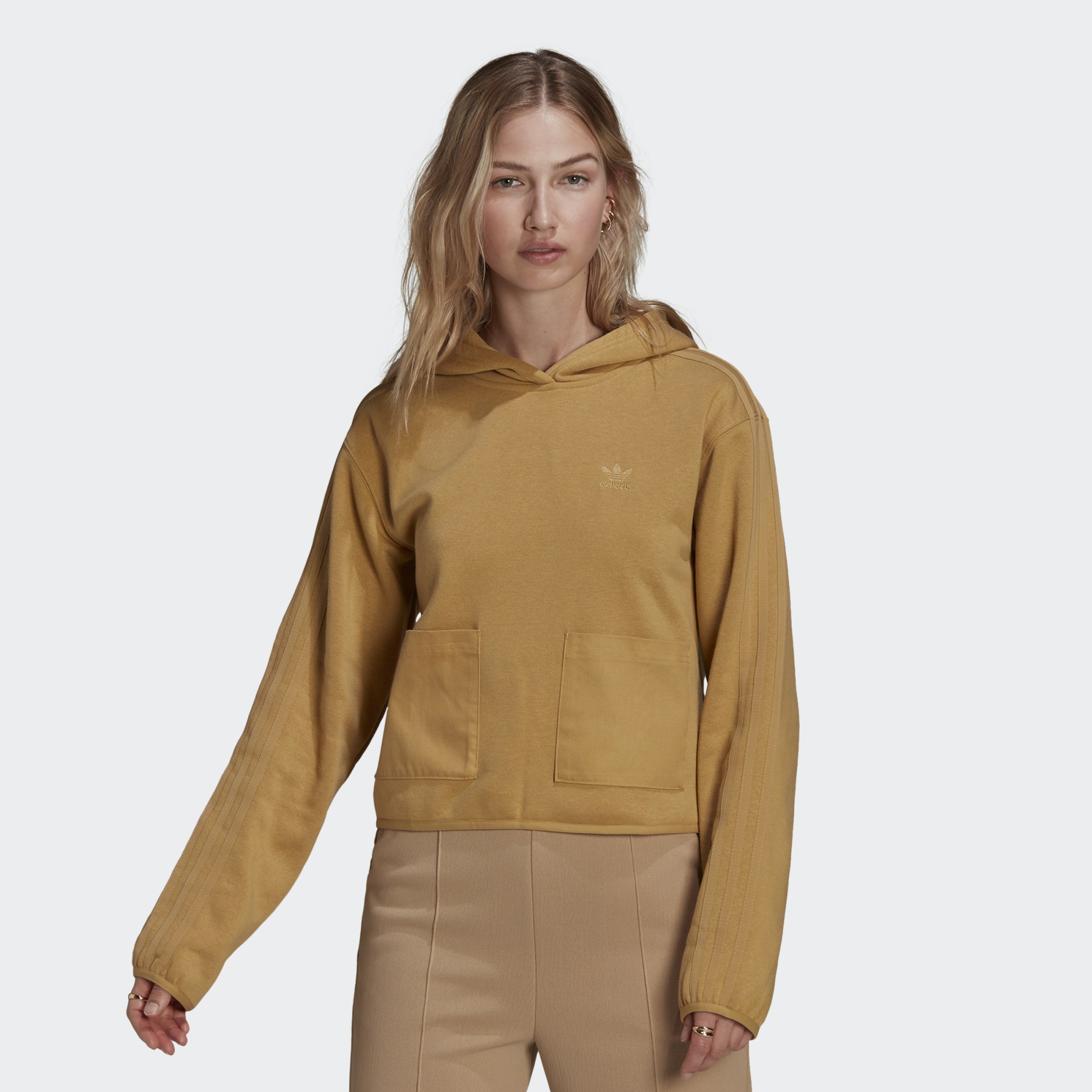 

Худи женское Adidas HE4679 коричневое 36, Коричневый, HE4679
