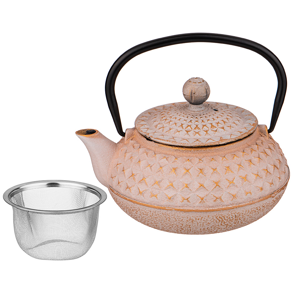 фото Заварочный чайник чугунный с эмалированным покрытием внутри 680 мл lefard 734-077