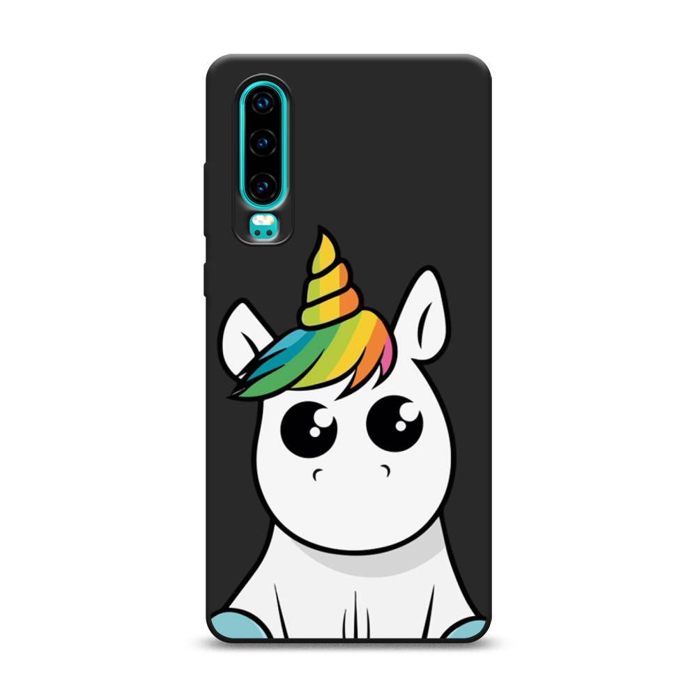 

Матовый силиконовый чехол "Глазастый единорог" на Huawei P30, Глазастый единорог